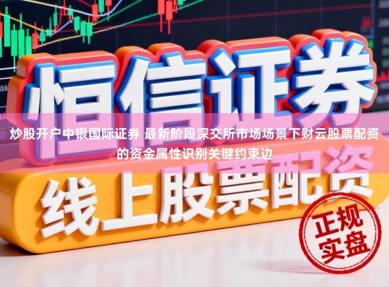 炒股开户中银国际证券 最新阶段深交所市场场景下财云股票配资的资金属性识别关键约束边